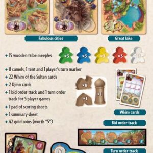 Stalo žaidimas Five Tribes - Whims of the Sultan
